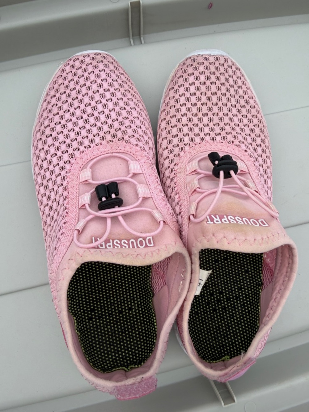 Women's Lightweight Pink Mesh Athletic Slip-On Sneakers